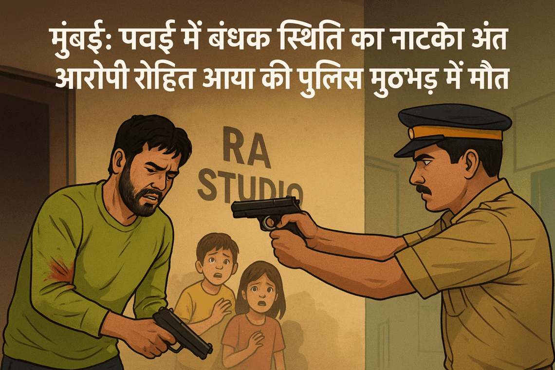 मुंबई: पवई में बंधक स्थिति का नाटकीय अंत, आरोपी रोहित आर्या की पुलिस मुठभेड़ में मौत