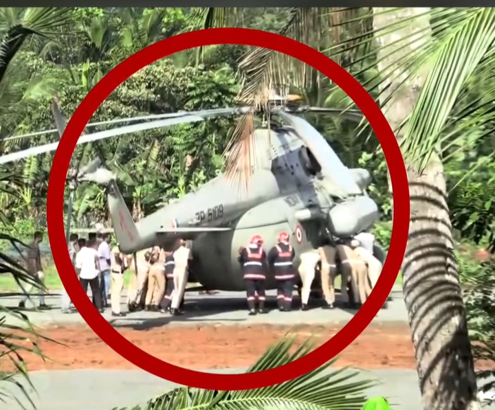 राष्ट्रपति द्रौपदी मुर्मु के हेलीकॉप्टर के पहिए लैंडिंग के दौरान हेलीपैड में धंसे