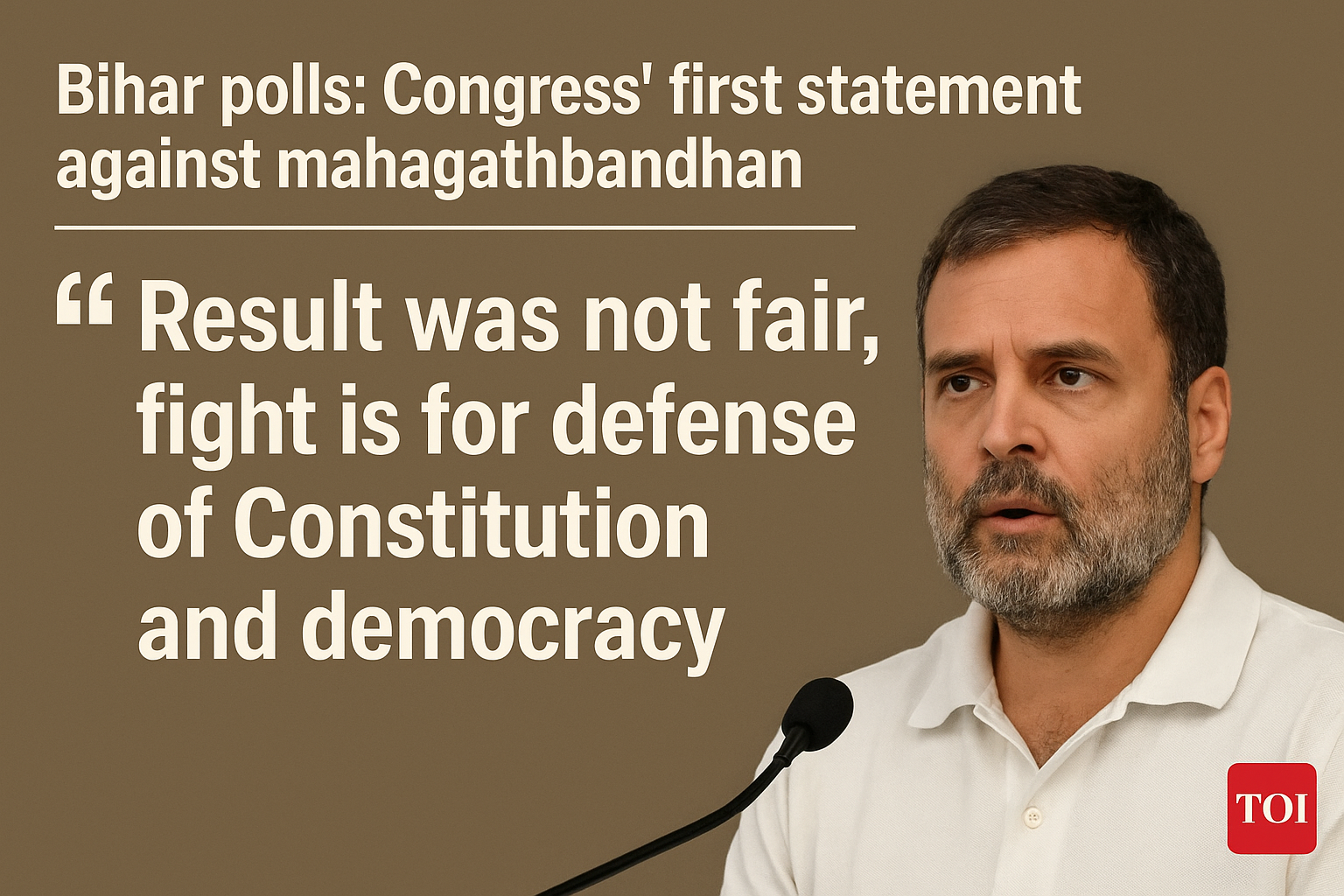 “बिहार चुनाव में महागठबंधन पर कांग्रेस का पहला बयान: परिणाम निष्पक्ष नहीं, लड़ाई संविधान और लोकतंत्र की रक्षा की है”