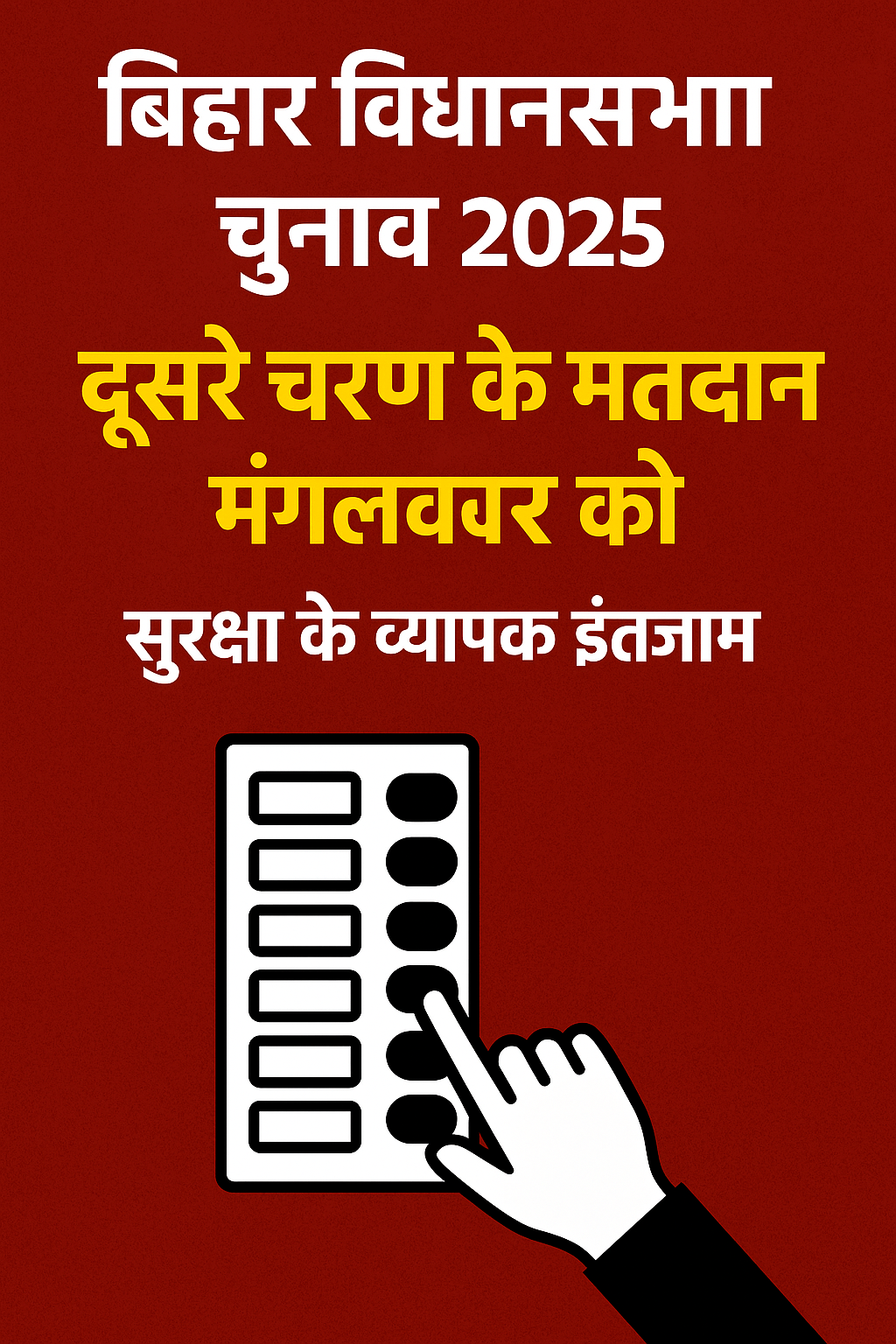 बिहार विधानसभा चुनाव 2025: दूसरे चरण के लिए मतदान मंगलवार को, सुरक्षा के व्यापक इंतज़ाम