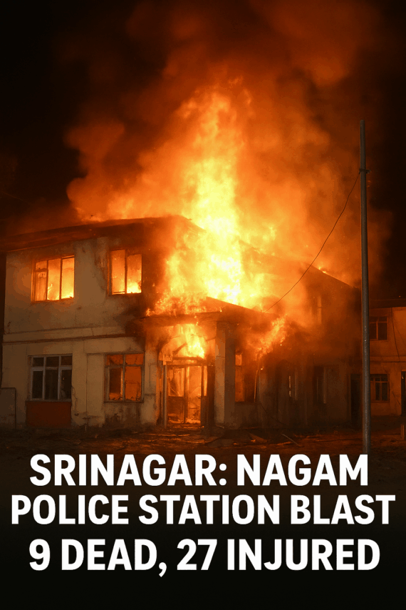 श्रीनगर: नौगाम पुलिस स्टेशन में भीषण विस्फोट, 9 की मौत, 27 घायल