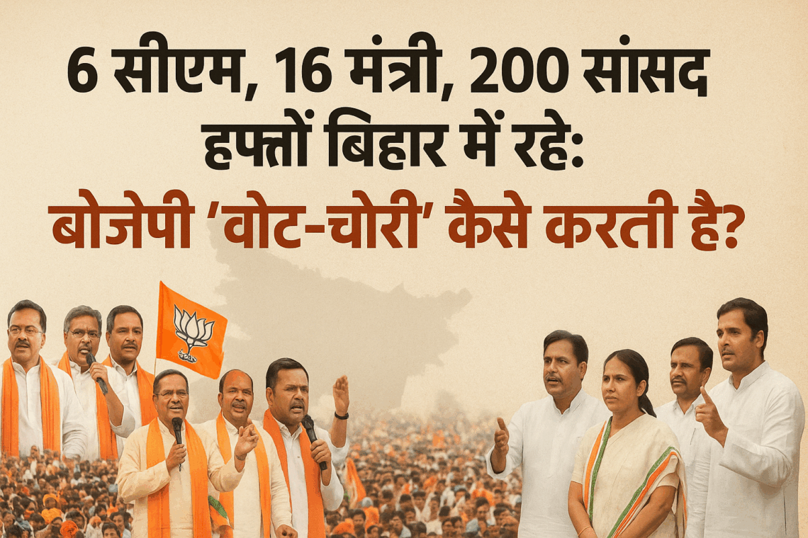 6 सीएम, 16 मंत्री, 200 सांसद हफ्तों बिहार में रहे: बीजेपी ‘वोट-चोरी’ कैसे करती है?