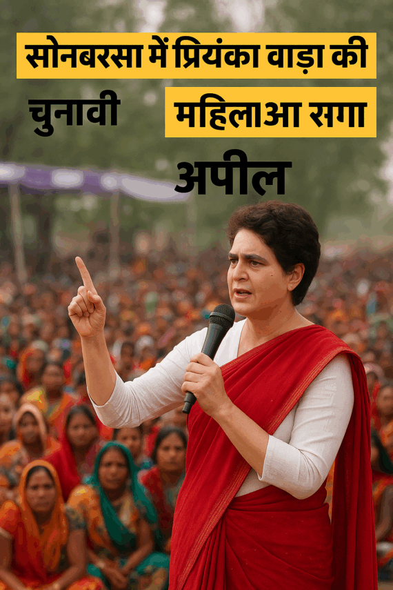 सोनबरसा में प्रियंका वाड्रा की चुनावी सभा: महिलाओं से खास अपील
