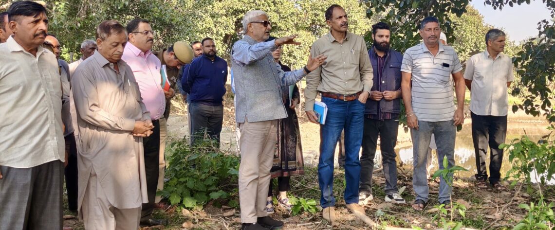 Sham Lal Sharma Reviews Progress of Development Works on Key Ponds in Jammu North