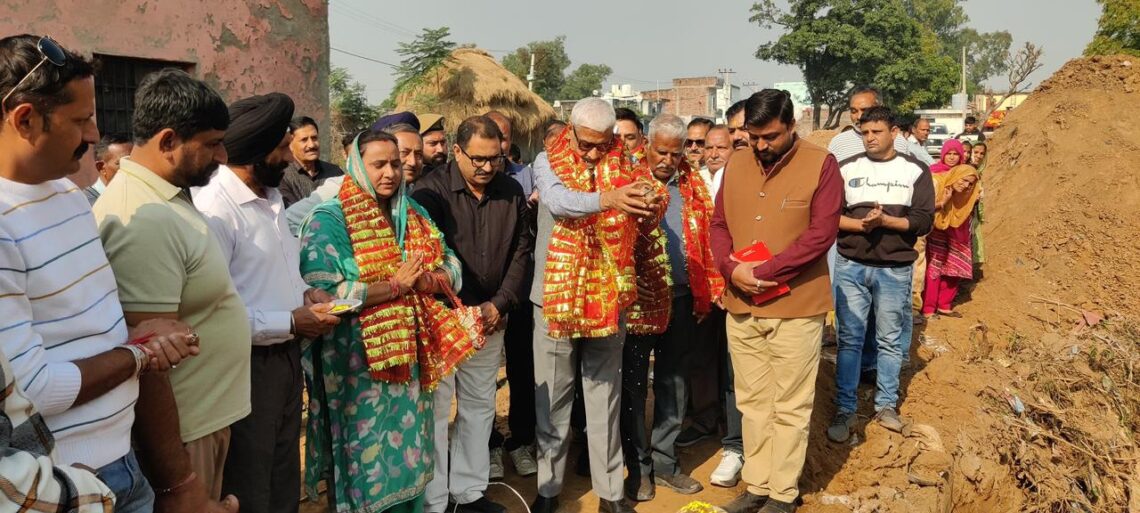 Sham Lal Sharma Lays Foundation Stone for ₹50 Lakh Overhead Water Tank in Kot Lower Ghari (B)