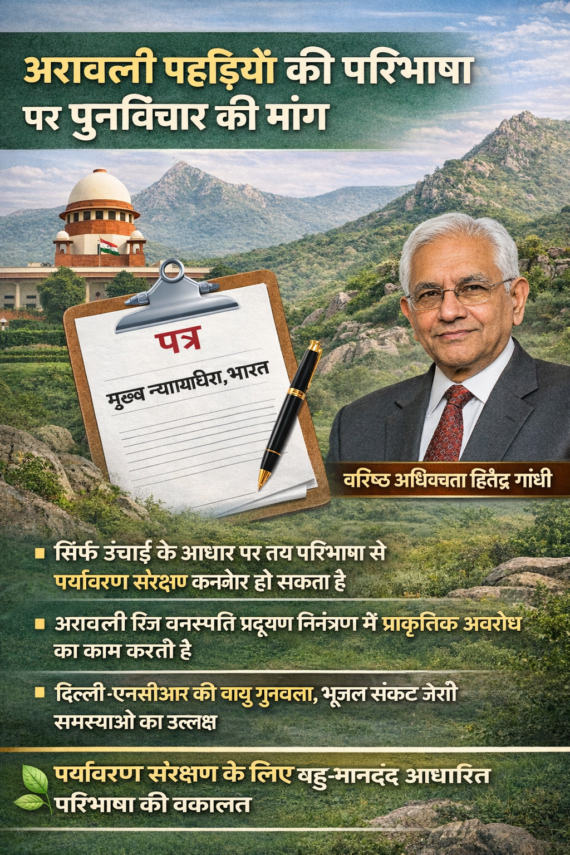 अरावली पहाड़ियों की परिभाषा पर पुनर्विचार की मांग