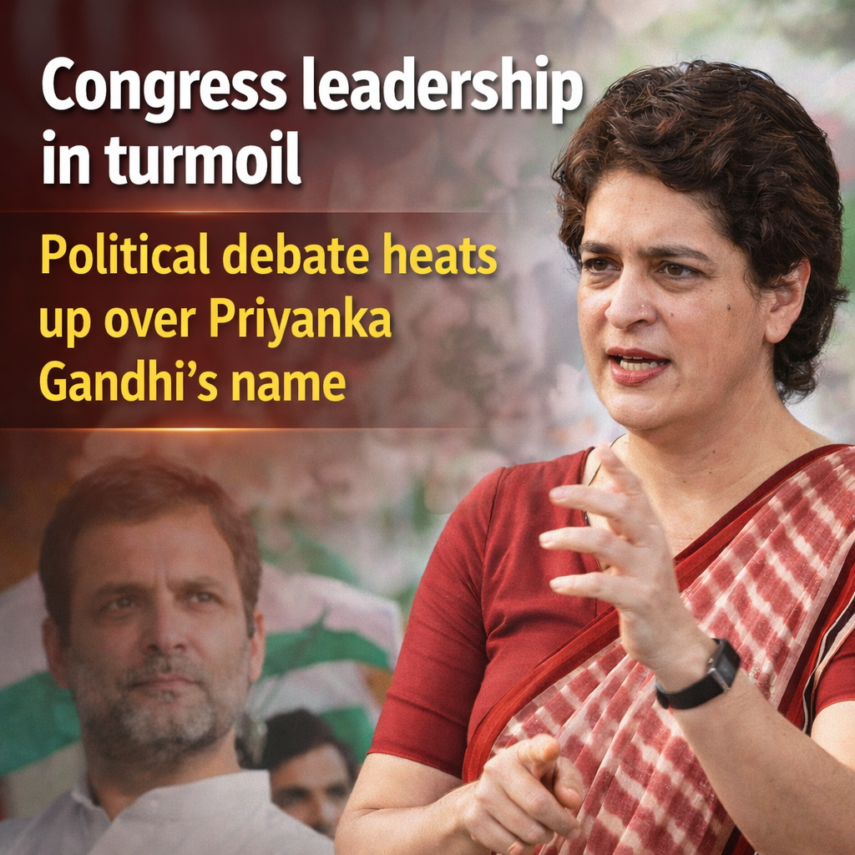 कांग्रेस में नेतृत्व को लेकर हलचल, प्रियंका गांधी के नाम पर सियासी बहस तेज़