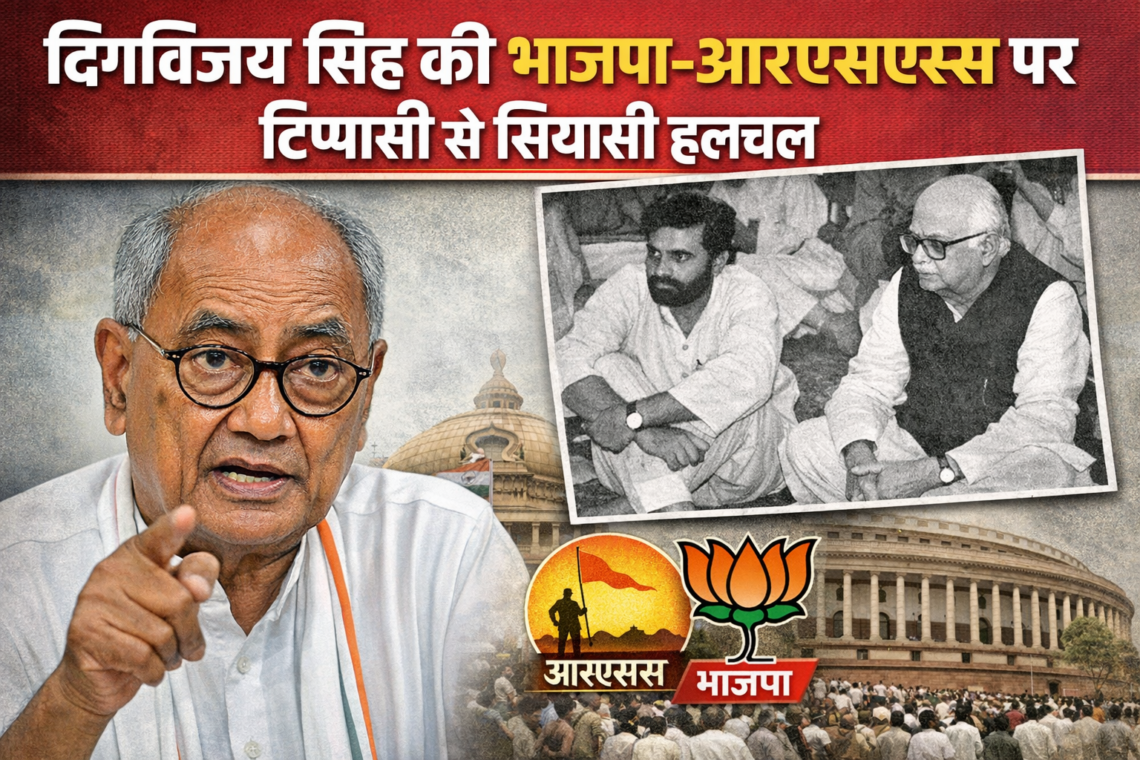 दिग्विजय सिंह की भाजपा-आरएसएस पर टिप्पणी से सियासी हलचल