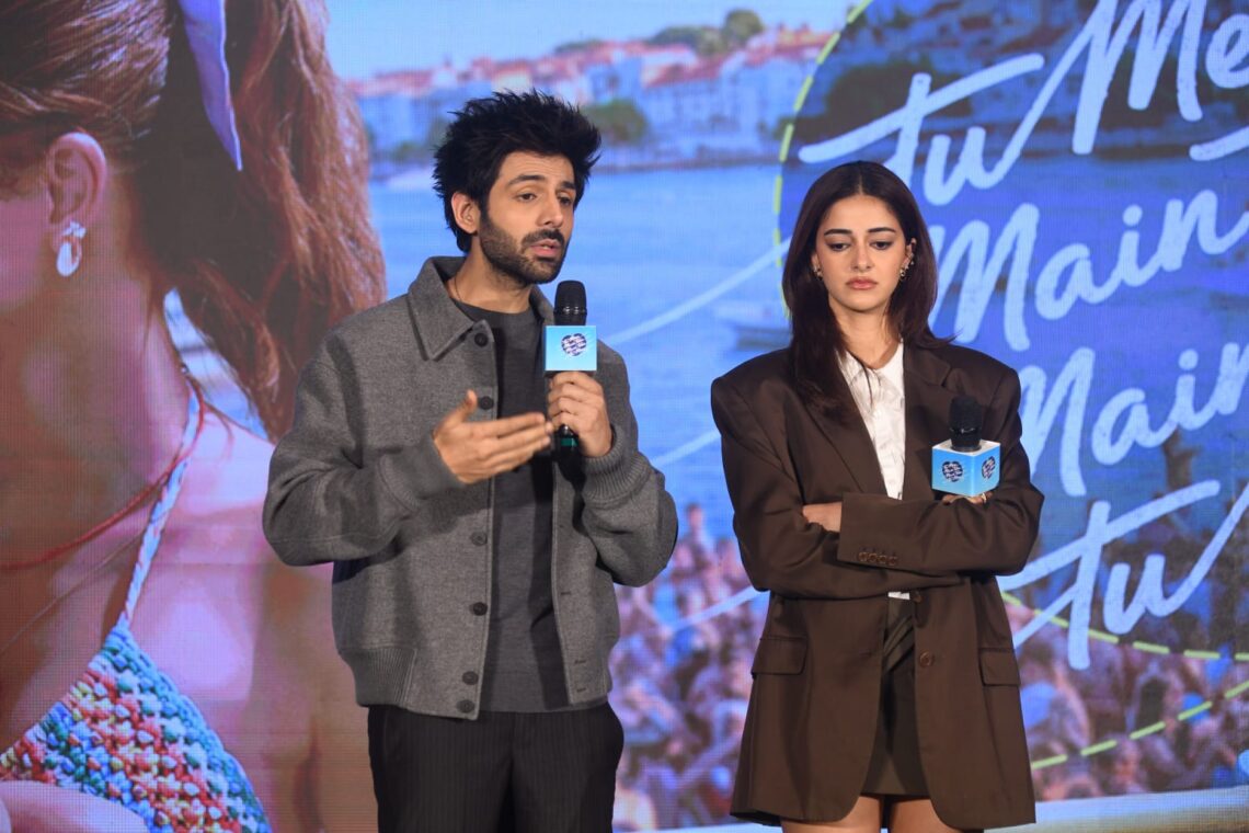 Kartik Aaryan and Ananya Panday Promote Upcoming Film in New Delhi