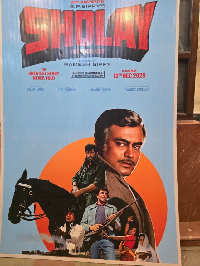 बिग स्क्रीन पर लौटी ‘शोले’ — असली क्लाइमेक्स, 4K रिस्टोरेशन और Dolby 5.1 की धमाकेदार चमक के साथ