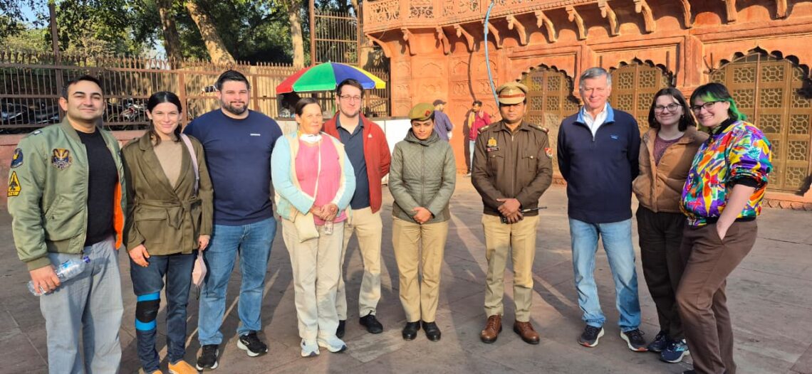 Taj Security Police Welcome American Tourists for a Delightful Visit