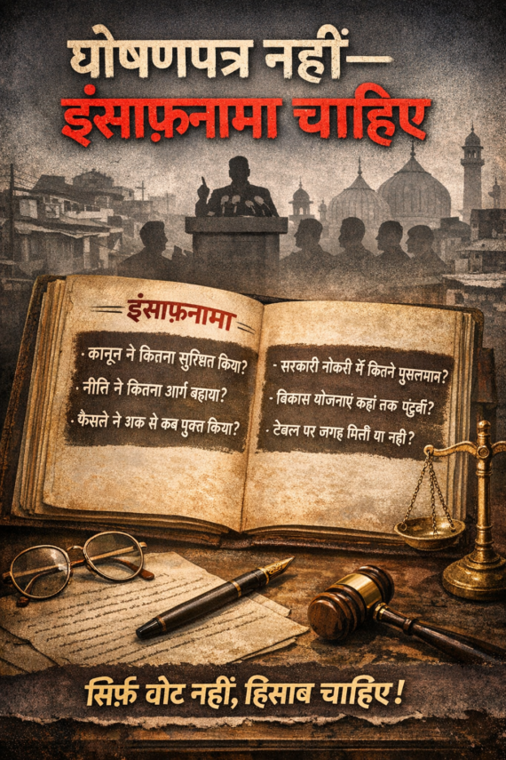 घोषणापत्र नहीं—इंसाफ़नामा चाहिए