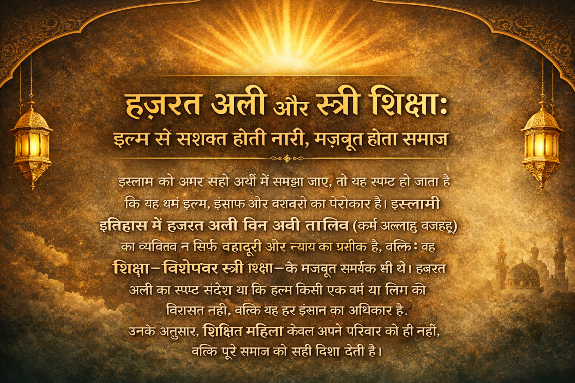 हज़रत अली और स्त्री शिक्षा: इल्म से सशक्त होती नारी, मज़बूत होता समाज