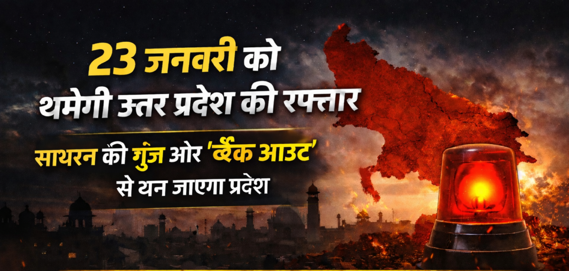23 जनवरी को थमेगी उत्तर प्रदेश की रफ्तार सायरन की गूंज और ‘ब्लैक आउट’ से गूंजेगा पूरा प्रदेश