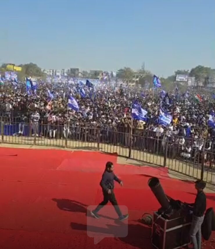 आगरा में चंद्रशेखर का शक्ति प्रदर्शन, जीआईसी मैदान में पहली विशाल जनसभा में उमड़ा जनसैलाब