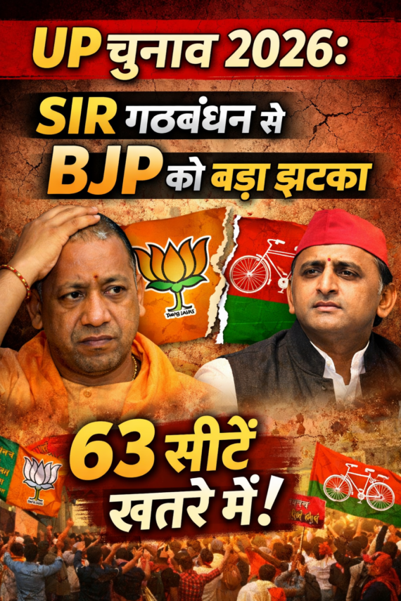 UP चुनाव 2026: SIR गठबंधन से BJP को बड़ा झटका, 63 सीटें खतरे में!