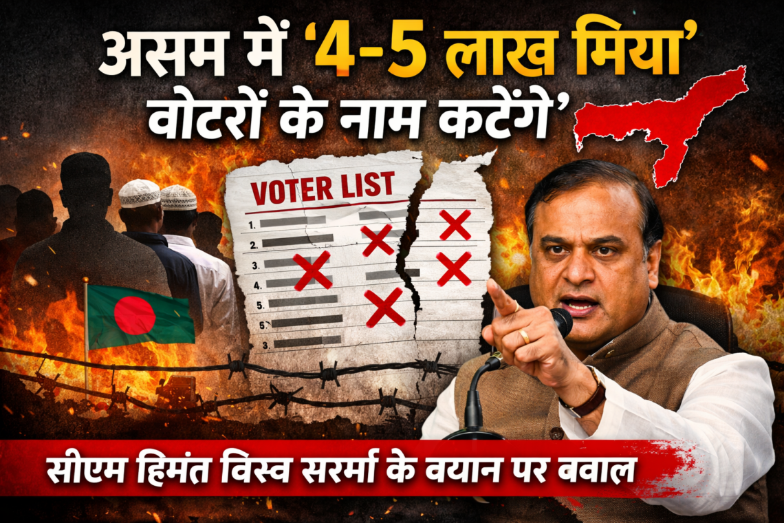 असम में “4–5 लाख ‘मियां’ वोटरों के नाम कटेंगे”