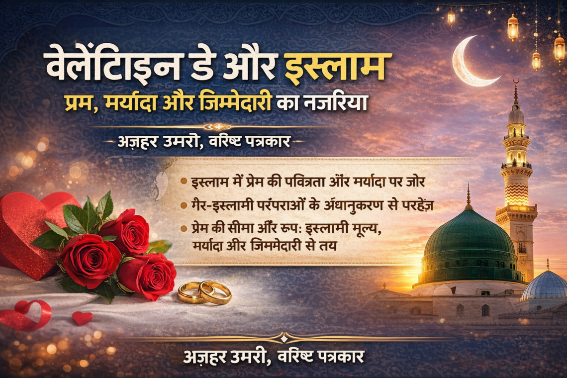 वेलेंटाइन डे और इस्लाम: प्रेम, मर्यादा और ज़िम्मेदारी का नज़रिया