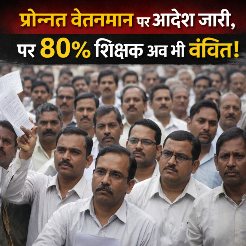 प्रोन्नत वेतनमान पर आदेश जारी, पर 80% शिक्षक अब भी वंचित!