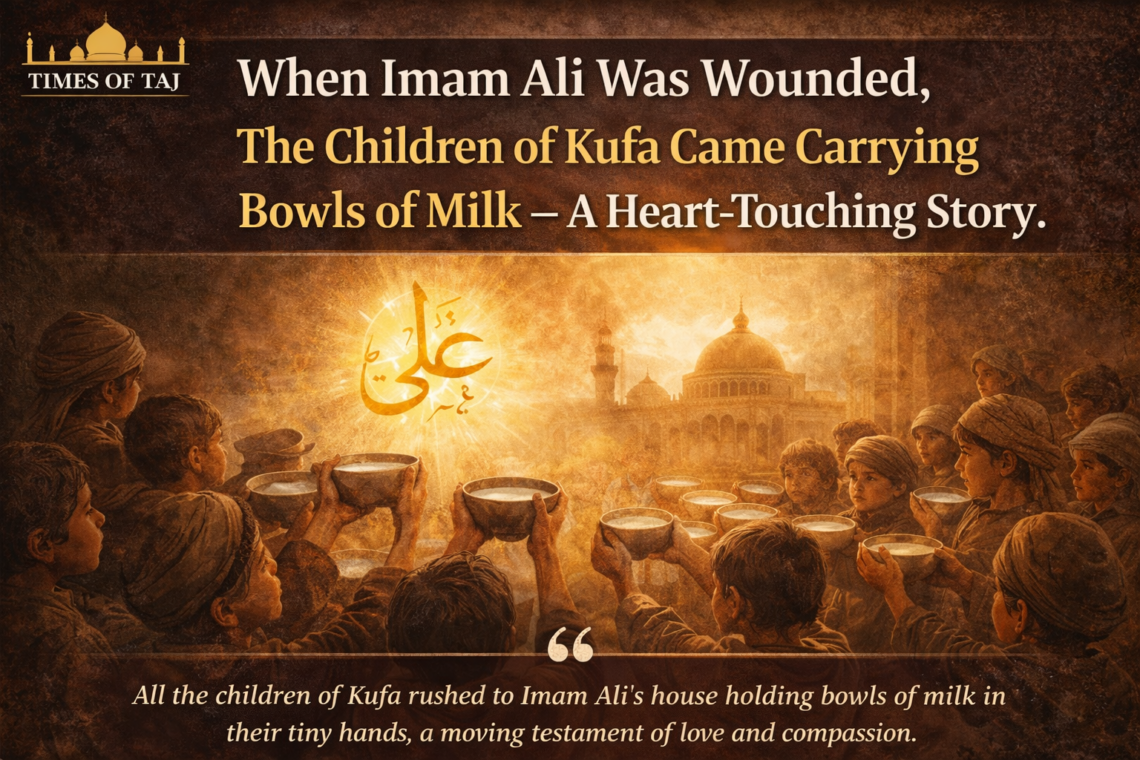 “जब इमाम अली घायल हुए तो कूफ़ा के बच्चे हाथों में दूध लेकर उनके घर पहुँच गए — दिल छू लेने वाला वाक़या”