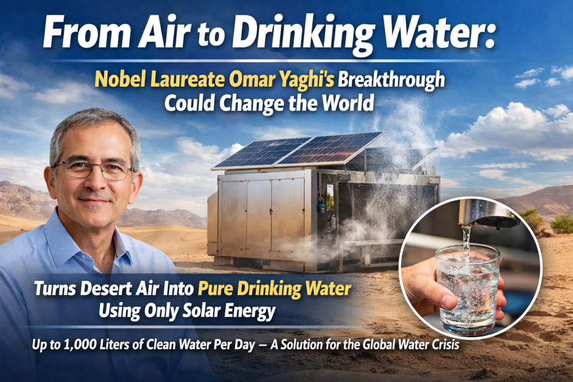 हवा से पानी बनाने वाली क्रांतिकारी तकनीक: नोबेल विजेता प्रोफेसर ओमर यागी का अद्भुत आविष्कार