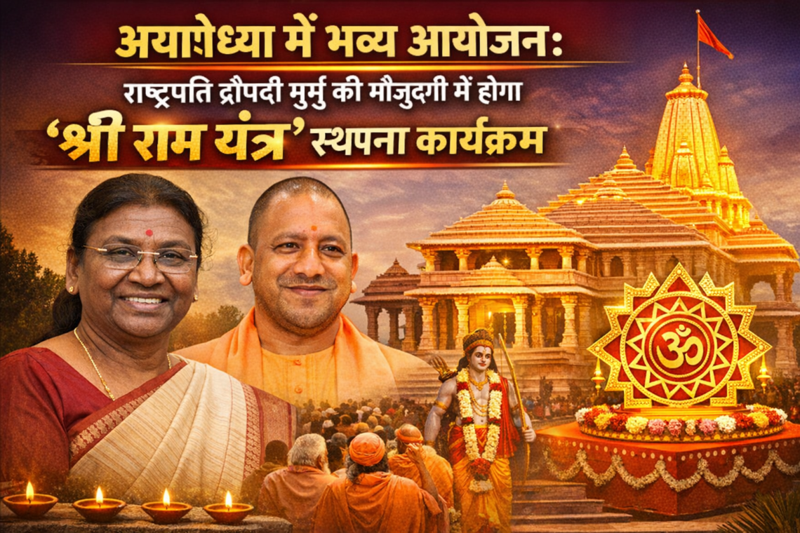 अयोध्या में भव्य आयोजन: राष्ट्रपति द्रौपदी मुर्मू की मौजूदगी में होगा ‘श्री राम यंत्र’ स्थापना कार्यक्रम