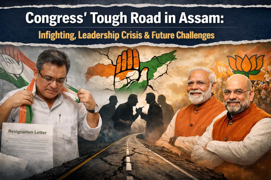 असम में कांग्रेस की राह मुश्किल: गुटबाज़ी, नेतृत्व संकट और भविष्य की चुनौती