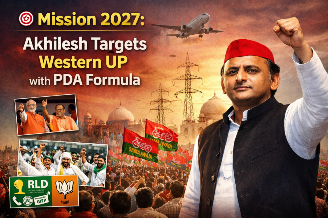 2027 का महासंग्राम: दादरी से अखिलेश का शक्ति प्रदर्शन, PDA के सहारे पश्चिमी यूपी फ़तेह की तैयारी