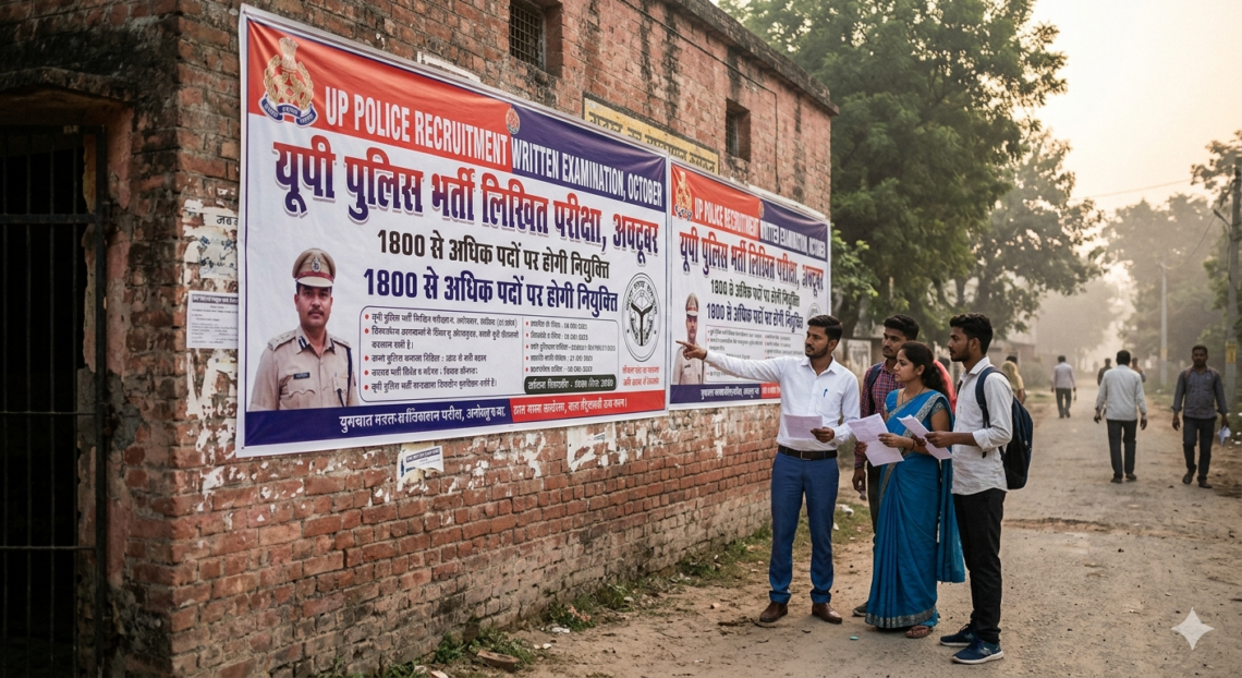 अक्टूबर में होगी यूपी पुलिस भर्ती की लिखित परीक्षा, 1800 से अधिक पदों पर होगी नियुक्ति