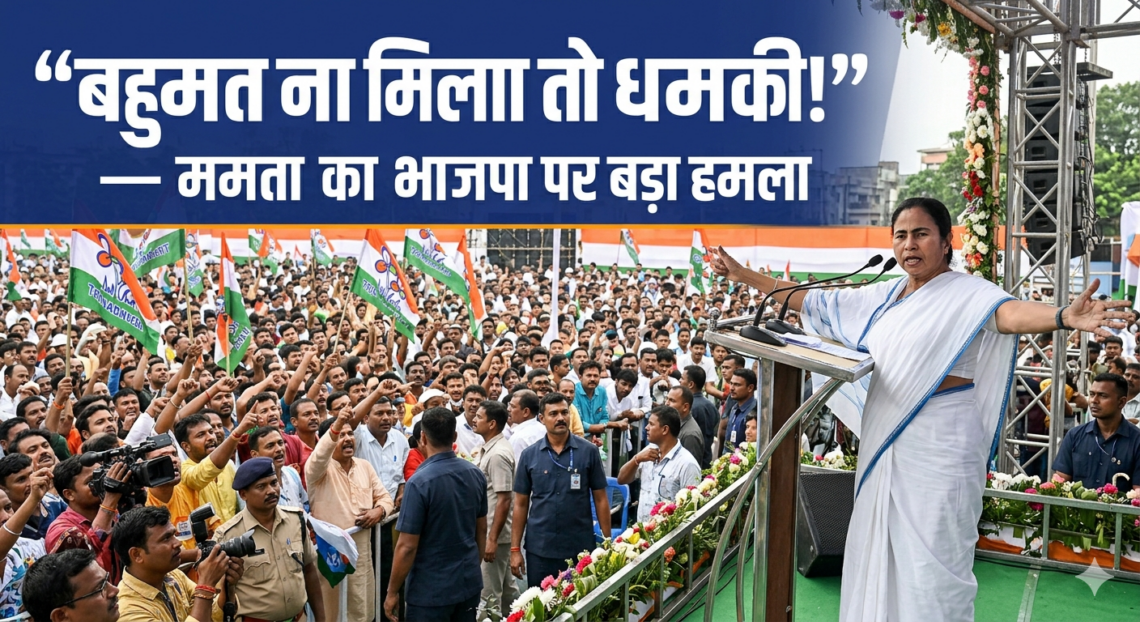 “बहुमत न मिला तो धमकी!” — ममता का भाजपा पर बड़ा हमला