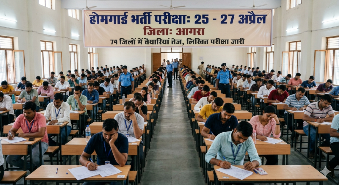 होमगार्ड भर्ती परीक्षा की तैयारियां तेज़ , 74 जिलों में 25 से 27 अप्रैल तक होगी लिखित परीक्षा