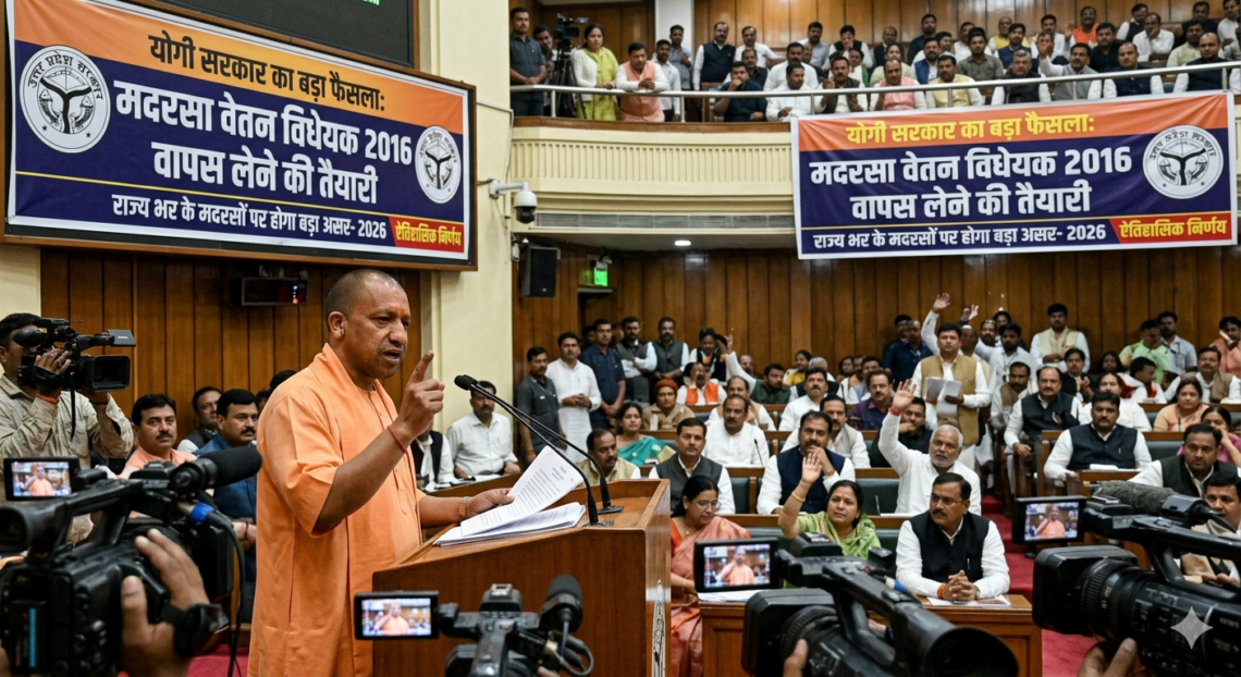 योगी सरकार का बड़ा फैसला: मदरसा वेतन विधेयक 2016 वापस लेने की तैयारी