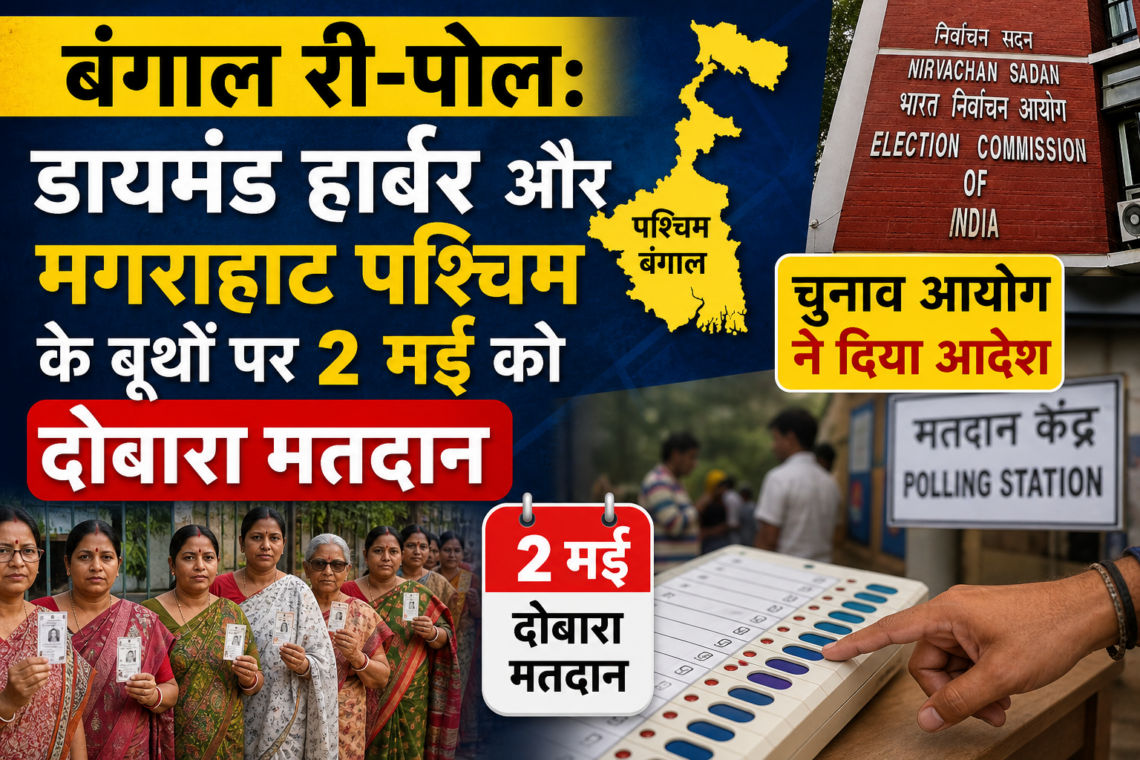 बंगाल री-पोल: डायमंड हार्बर और मगराहाट पश्चिम के बूथों पर 2 मई को दोबारा मतदान