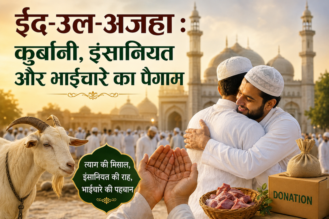 ईद-उल-अजहा : कुर्बानी, इंसानियत और भाईचारे का पैगाम