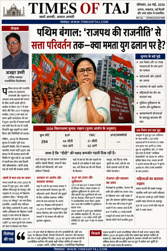 पश्चिम बंगाल: ‘राजपथ की राजनीति’ से सत्ता परिवर्तन तक—क्या ममता युग ढलान पर है?