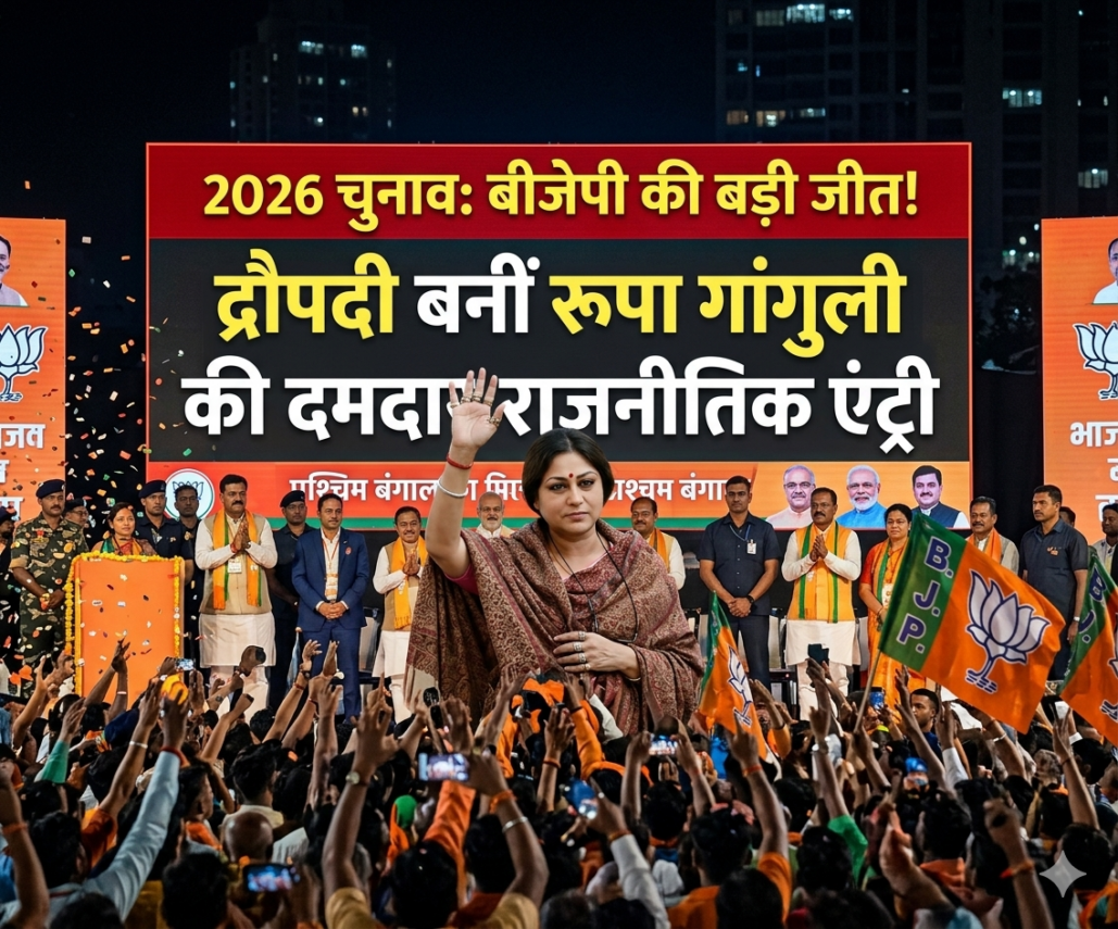 2026 चुनाव: बीजेपी की बड़ी जीत, द्रौपदी बनीं रूपा गांगुली की दमदार राजनीतिक एंट्री