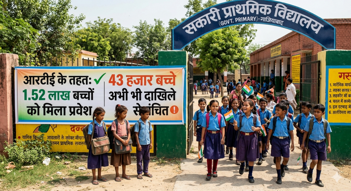 आरटीई के तहत 1.52 लाख बच्चों को मिला प्रवेश, 43 हजार अब भी दाखिले से वंचित