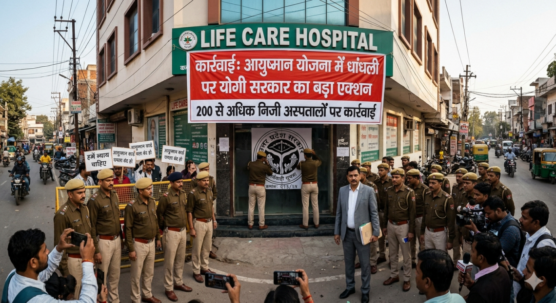 आयुष्मान योजना में धांधली पर योगी सरकार का बड़ा एक्शन, 200 से अधिक निजी अस्पतालों पर कार्रवाई