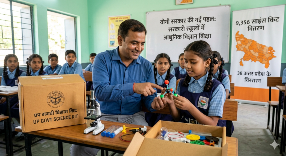 योगी सरकार की नई पहल: सरकारी स्कूलों में पहुंचेगी आधुनिक विज्ञान शिक्षा, 38 जिलों में बांटी गईं 9,356 साइंस किटें