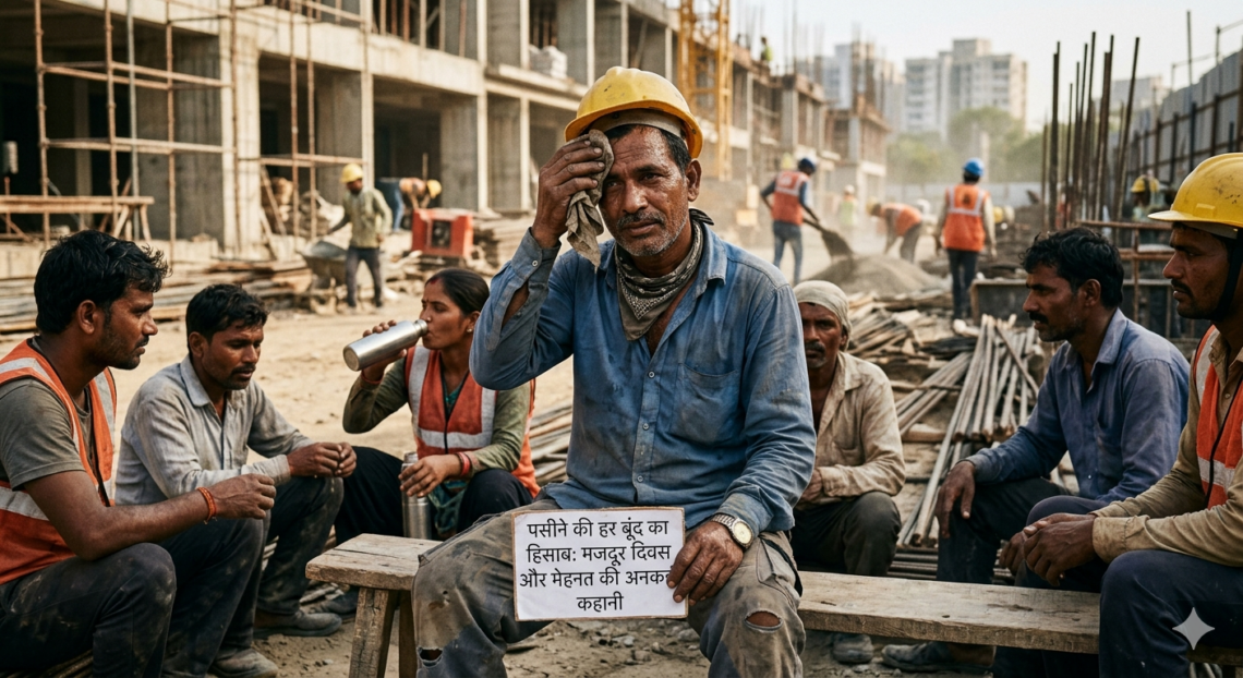 “पसीने की हर बूंद का हिसाब: मजदूर दिवस और मेहनत की अनकही कहानी”