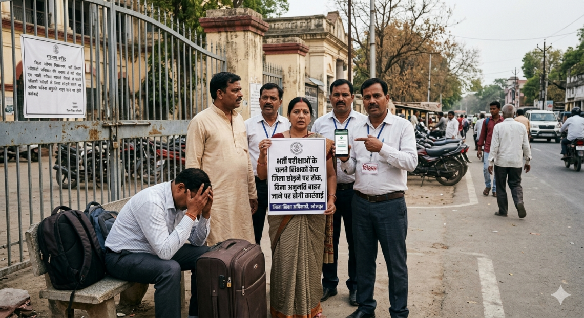 भर्ती परीक्षाओं के चलते शिक्षकों के जिला छोड़ने पर रोक, बिना अनुमति बाहर जाने पर होगी कार्रवाई