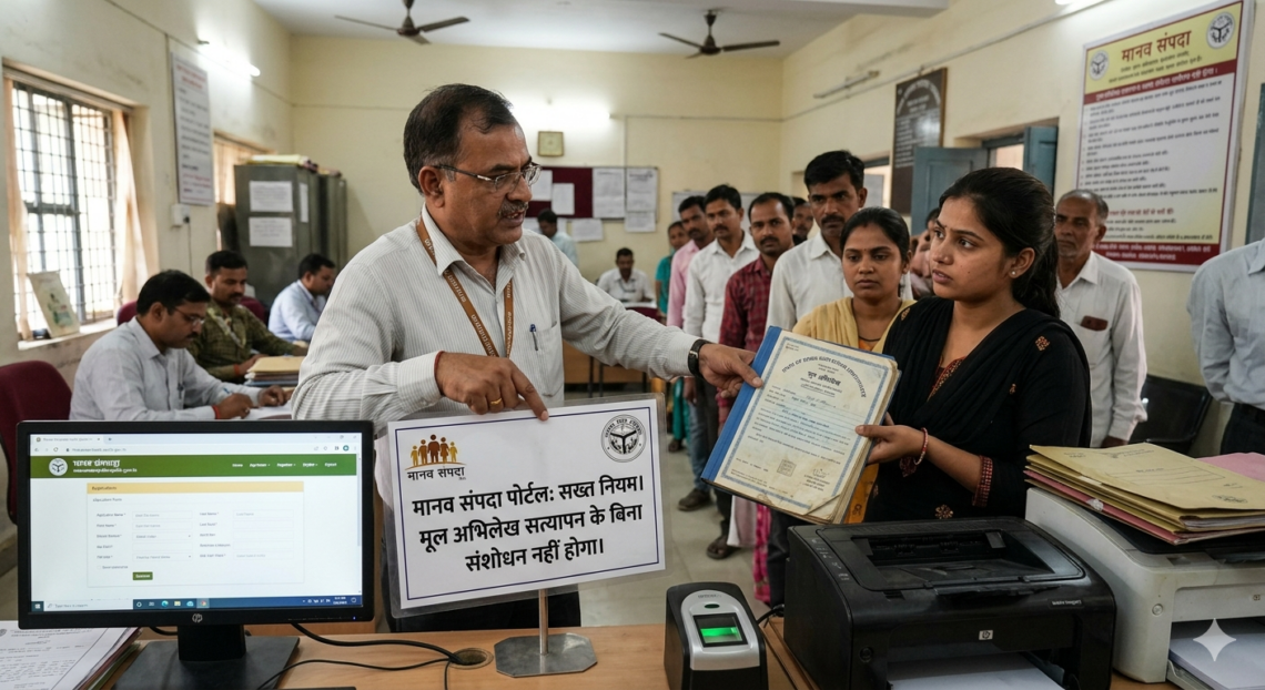 मानव संपदा पोर्टल पर सख्ती, अब मूल अभिलेख सत्यापन के बिना नहीं होगा संशोधन