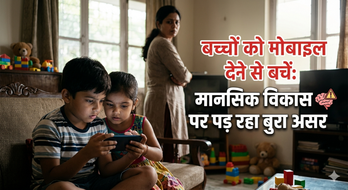 बच्चों को मोबाइल देने से बचें: मानसिक विकास पर पड़ रहा बुरा असर