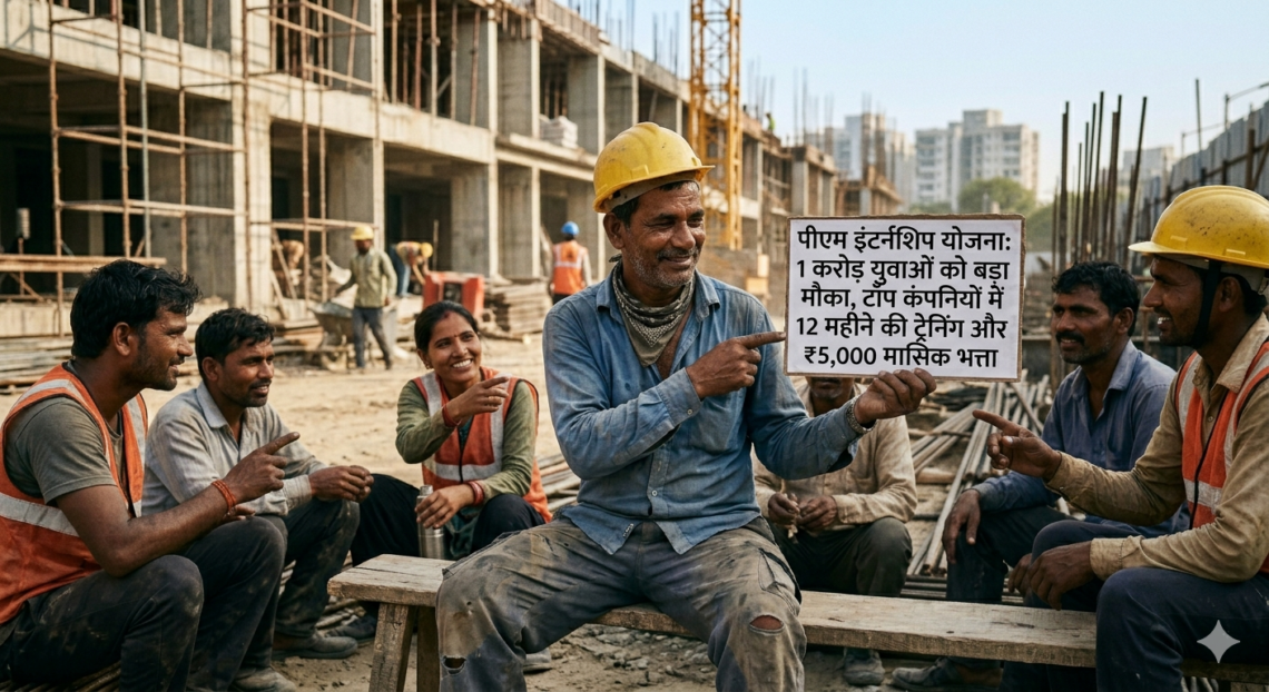 पीएम इंटर्नशिप योजना: 1 करोड़ युवाओं को बड़ा मौका, टॉप कंपनियों में 12 महीने की ट्रेनिंग और ₹5,000 मासिक भत्ता