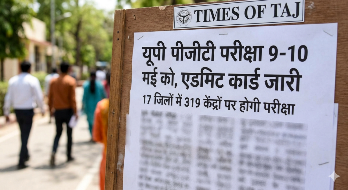 यूपी पीजीटी परीक्षा 9-10 मई को, एडमिट कार्ड जारी — 17 जिलों में 319 केंद्रों पर होगी परीक्षा