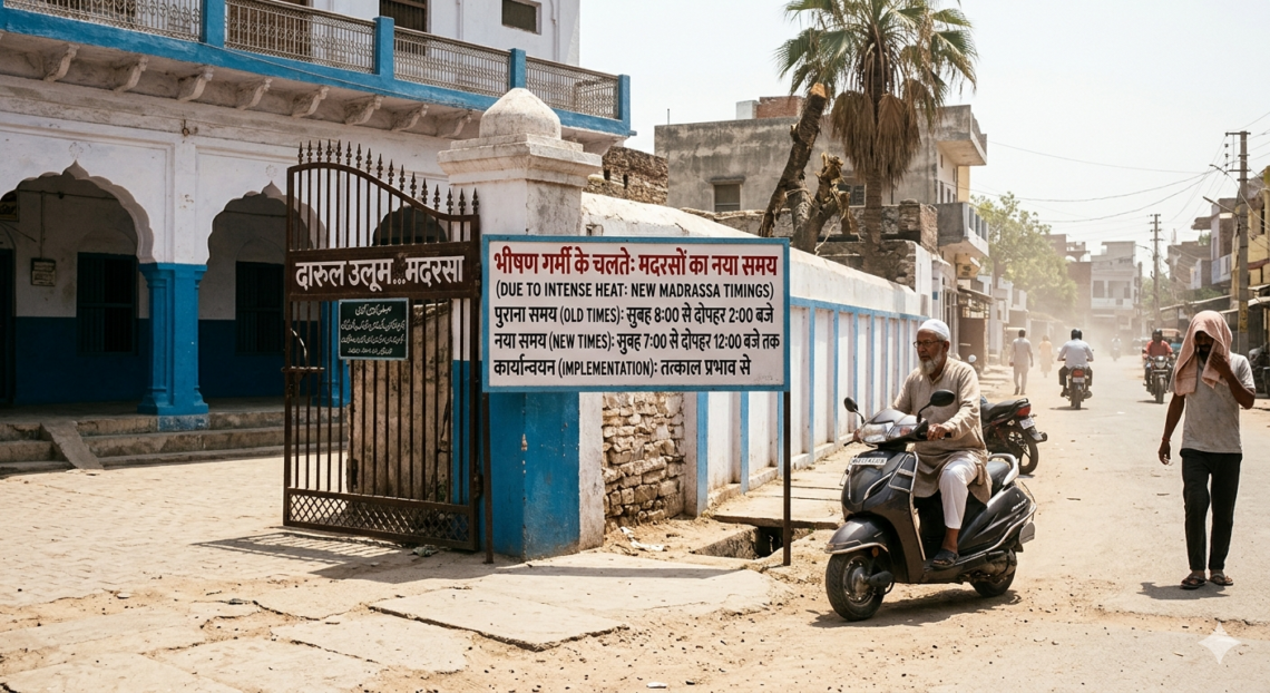 भीषण गर्मी के चलते यूपी के मदरसों का समय बदला