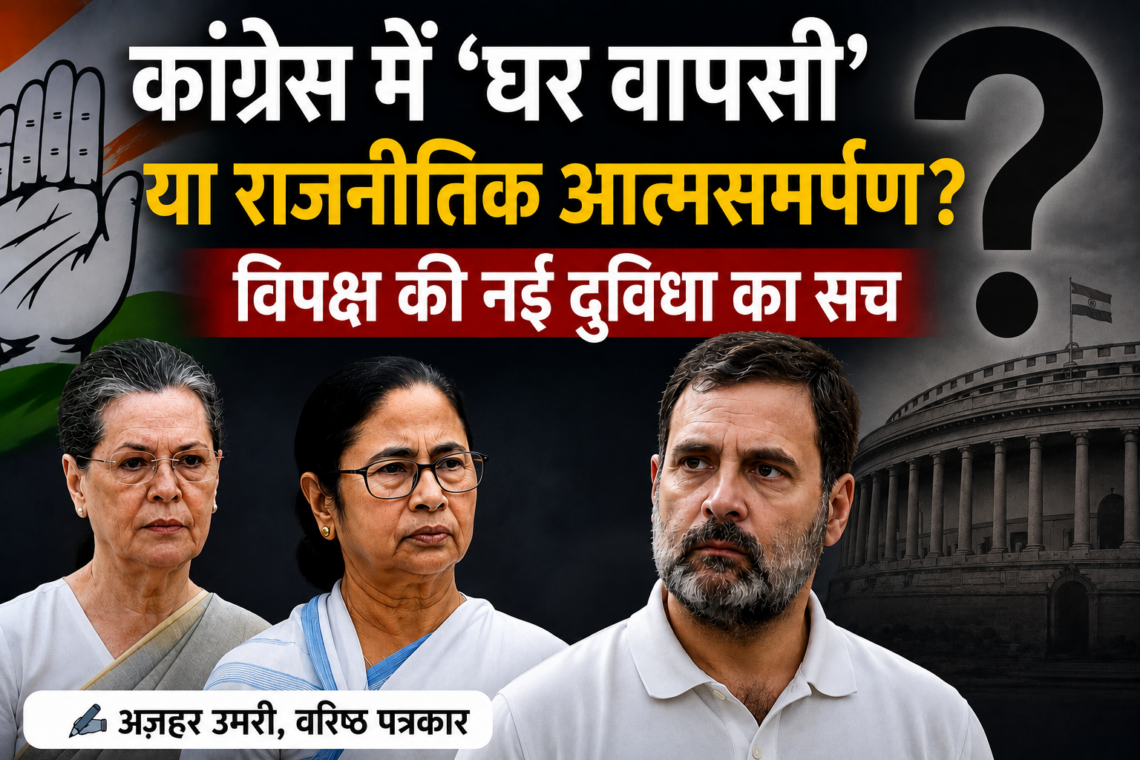 कांग्रेस में ‘घर वापसी’ या राजनीतिक आत्मसमर्पण? विपक्ष की नई दुविधा का सच