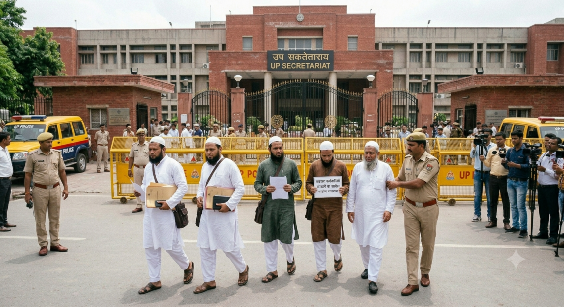 यूपी में बड़ा प्रशासनिक एक्शन: मदरसा कर्मचारियों को सरकारी दफ्तरों से हटाने के आदेश