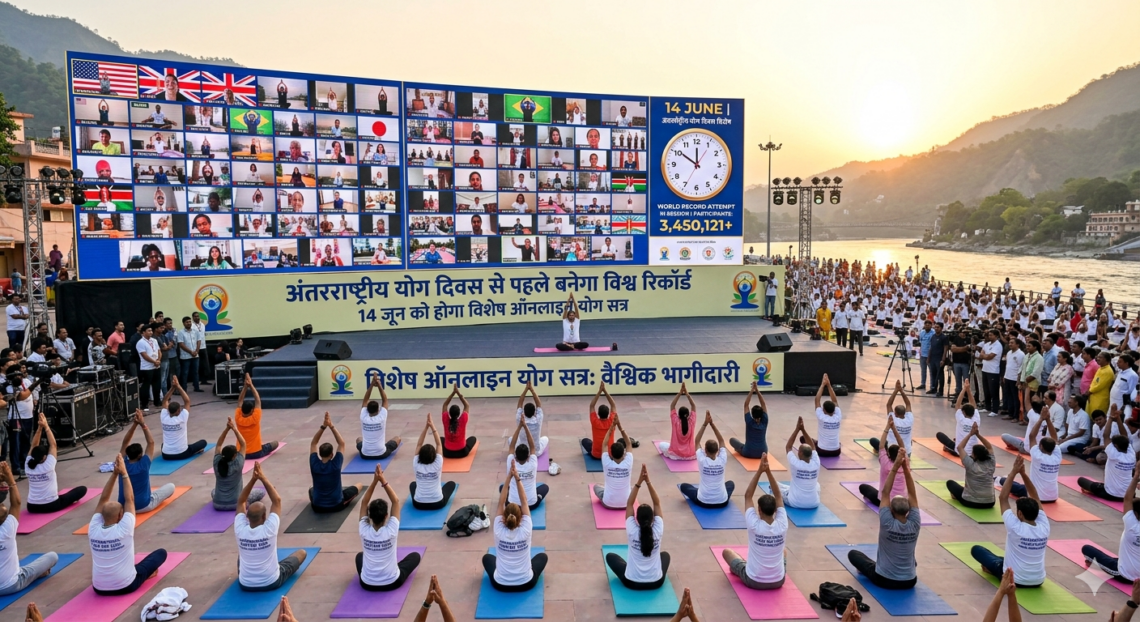 अंतरराष्ट्रीय योग दिवस से पहले बनेगा विश्व रिकॉर्ड, 14 जून को होगा विशेष ऑनलाइन योग सत्र
