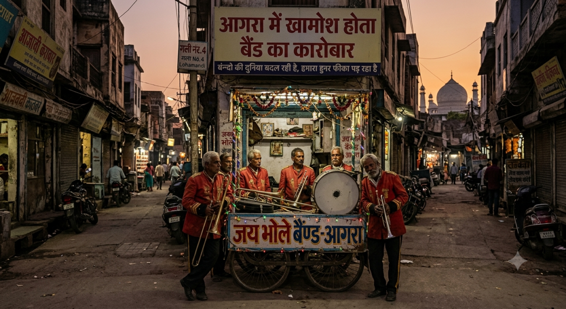 आगरा में खामोश होता बैंड का कारोबार